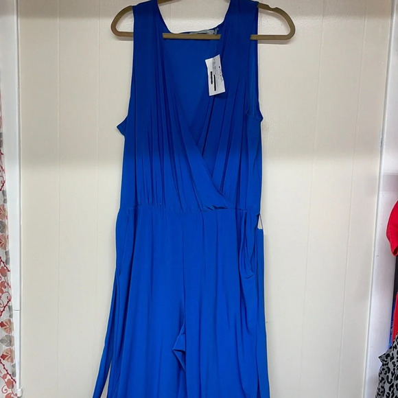 NWT N.Y. Collection Jumpsuit Navy Blue - Picture 1 of 12